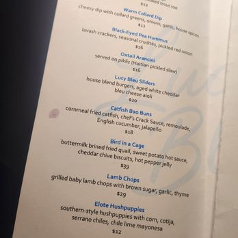 Lucy Blue - Menu - Lounges Near Me - Oakland, California