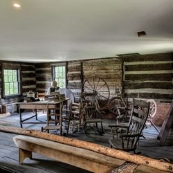 Inside Newcom Tavern at Carillon Historical Park