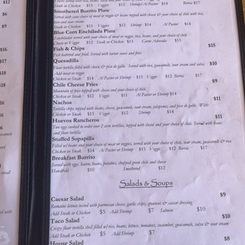 La Terraza De Taos Cocina - Page 2 of the menu - Mexican Near Me - Taos, New Mexico