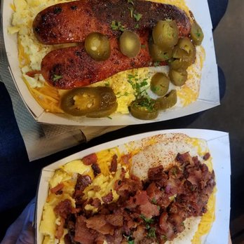 Biscuit Bitch - Gluten free biscuit with sausage link and jalapenos and regular biscuit with bacon! - Breakfast & Brunch Near Me - Seattle, Washington Biscuit Bitch - Gluten free biscuit with sausage link and jalapenos and regular biscuit with bacon! - Breakfast & Brunch Near Me - Seattle, Washington