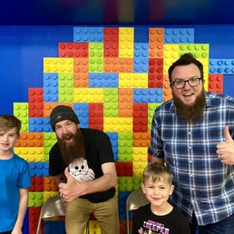 Lego Masters themselves at the grand opening