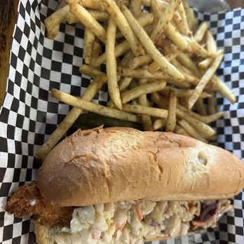 The Snake Pit - Trout Po'Boy- 100% recommend - Pubs Near Me - Enaville, Idaho