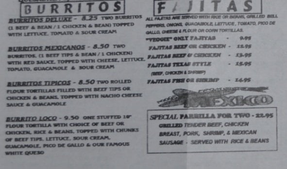 Menu photo 6 El Sombrero Longview, TX