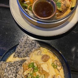Soy - Vegetable udon & coconut milk soup