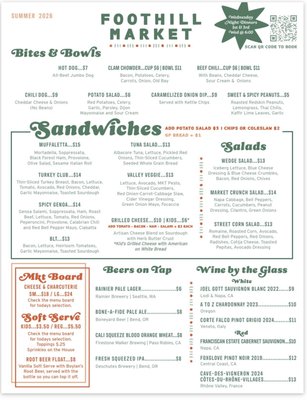Menu photo 1 Foothill Market Genoa, NV