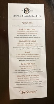 Menu photo 4 Three Blacksmiths Sperryville, VA