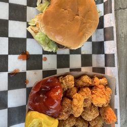 Dad Jokes Cheesyburger - Cheeseburger and tots