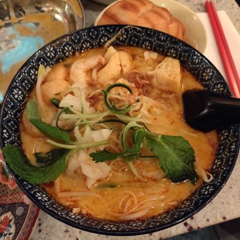 Laut - Seafood ultimate curry laksa, yummy and well spiced but not too spicy - Thai Near Me - New York, New York