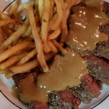 Medium Rare - First serving of steak frites - Steakhouses Near Me - Arlington, Virginia Medium Rare - First serving of steak frites - Steakhouses Near Me - Arlington, Virginia