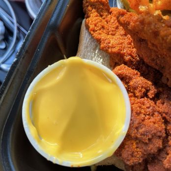 Dave's Hot Chicken - Side of cheese sauce - Chicken Shop Near Me - Pembroke Pines, Florida