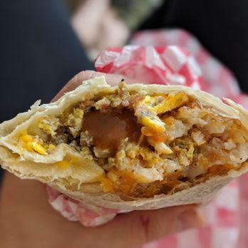 Main Event Grill - a hand holding a burrito - Barbeque Near Me - Anchorage, Alaska