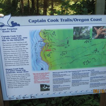 Cape Perpetua Scenic Area - informational sign - Hiking Near Me - Yachats, Oregon Cape Perpetua Scenic Area - informational sign - Hiking Near Me - Yachats, Oregon