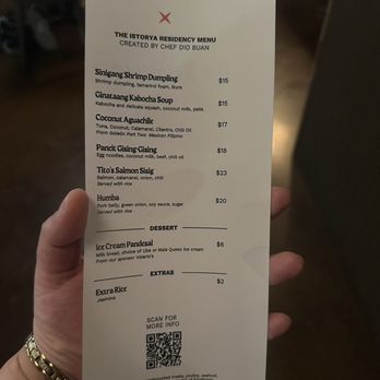 Istorya - Menu on 3/17 - Filipino Near Me - Las Vegas, Nevada