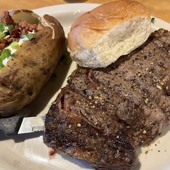 Armadillo Grill - Rib-eye and Greta baked potato - American Near Me - Bowie, Texas Armadillo Grill - Rib-eye and Greta baked potato - American Near Me - Bowie, Texas