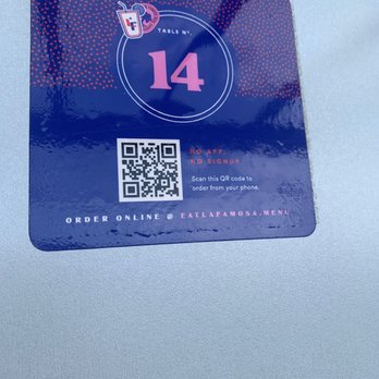 La Famosa - QR code for ordering - Puerto Rican Near Me - Washington, DC, District of Columbia
