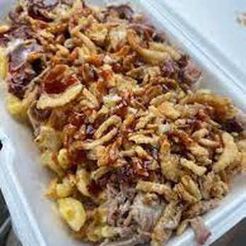 Franklins Smokin Barnyard - a chicken dish in a styrofoam container - Food Trucks Near Me - Winchester, Virginia Franklins Smokin Barnyard - a chicken dish in a styrofoam container - Food Trucks Near Me - Winchester, Virginia