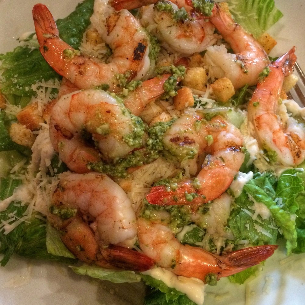 Omonia Cafe - California salad with grilled shrimp and croutons. You can get whatever you like in yours! - Bakeries Near Me - Brooklyn, New York Omonia Cafe - California salad with grilled shrimp and croutons. You can get whatever you like in yours! - Bakeries Near Me - Brooklyn, New York