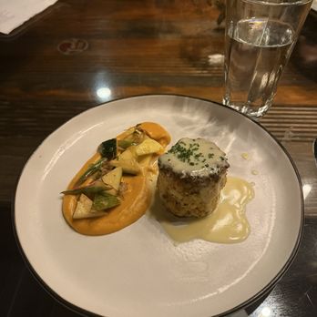 Atticus - Crab cake dish - Wine Bars Near Me - Fairhope, Alabama