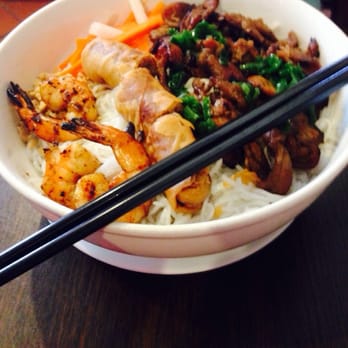 Pho Sydney - Bun Dac Biet Thit Nuong Tom & Cha Gio grilled pork , grilled shrimp spring rolls - Vietnamese Near Me - Atlantic City, New Jersey