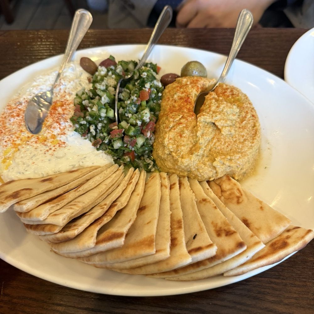 Jack's Restaurant & Bar - Nan bread with dipping and condiments - American Near Me - San Bruno, California Jack's Restaurant & Bar - Nan bread with dipping and condiments - American Near Me - San Bruno, California