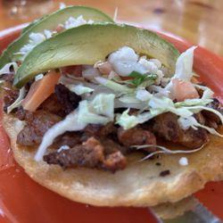 La Poblana - Huarache a la carte with Al pastor