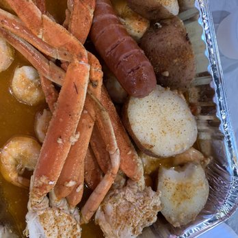 Live Crawfish & Seafood - snow crab and shrimp with a side of potatoes & sausage - Seafood Near Me - Richmond, Virginia