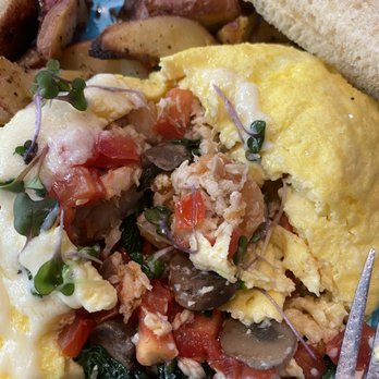 Clear Sky Cafe - Inside the Coastal Watch Omelette.  Yum! - New American Near Me - Clearwater, Florida