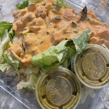 Da Luau Hawaiian Grill - Spicy Salmon Poke Bowl - Hawaiian Near Me - Irvine, California