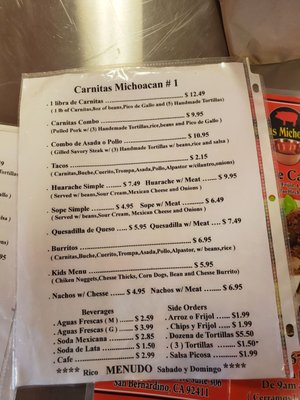 Menu photo 5 Carnitas Michoacan SAN BERNARDINO, CA Menu photo 5 Carnitas Michoacan SAN BERNARDINO, CA