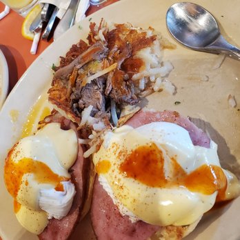 Snooze, an A.M. Eatery - Ham Benedict with a side of Barbacoa! Delicious - Breakfast & Brunch Near Me - Katy, Texas Snooze, an A.M. Eatery - Ham Benedict with a side of Barbacoa! Delicious - Breakfast & Brunch Near Me - Katy, Texas