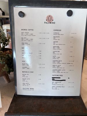 Menu photo 2 Palomino Coffee Austin, TX
