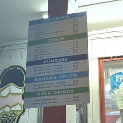 Fat Man's Dream - Ice cream menu