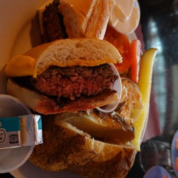 Fillmore's Tavern - Burger w/baked potato - Pubs Near Me - Flushing, New York