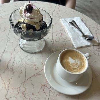 The Chocolate Room - Brownie Sundae and Cappuccino - Desserts Near Me - Brooklyn, New York The Chocolate Room - Brownie Sundae and Cappuccino - Desserts Near Me - Brooklyn, New York