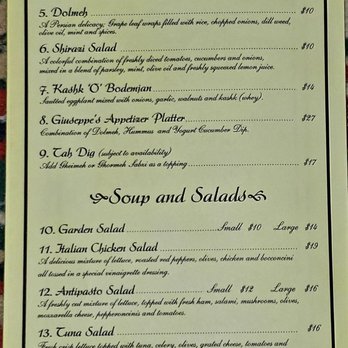 Giuseppe's Ristorante - Persian/Iranian Near Me - Upland, California