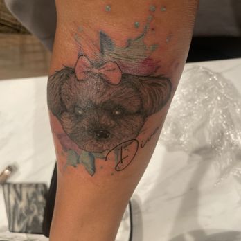 Tattoos by Arturo - Poodle Memorial Tattoo - Tattoo Near Me - Roselle, Illinois