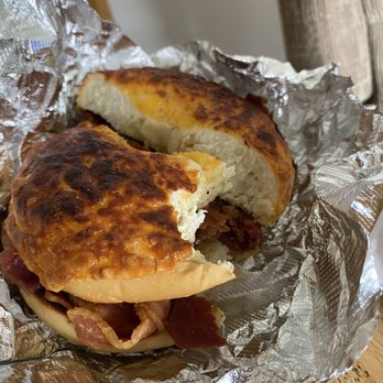 Bixby Joe - Cheese bagel + bacon,egg,cheese - Coffee & Tea Near Me - Long Beach, California