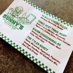 Covert Artisan Ales - Our pizza menu, presented by Sunny's Pizzeria, rotates occasionally.