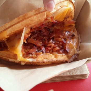 Bruxie - Grilled cheese bruxie with bacon added - Sandwiches Near Me - Orange, California