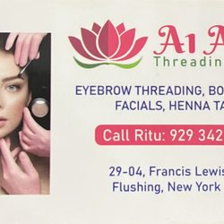 A1 Arch Threading & Beauty Salon - Business card