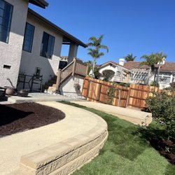 Scenic Route Landscaping - Sod, retaining wall and dg