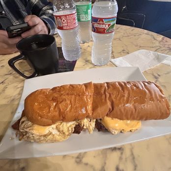 B Sweet Bistro - Hot sausage egg and cheese poboy - Food Court Near Me - New Orleans, Louisiana