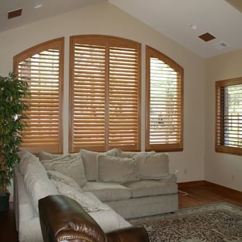 Flagstaff Custom Window Coverings - Arched wood shutters in a Flagstaff home. - Shades & Blinds Near Me - Flagstaff, Arizona Flagstaff Custom Window Coverings - Arched wood shutters in a Flagstaff home. - Shades & Blinds Near Me - Flagstaff, Arizona