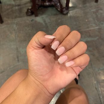 April Spa and Nails - Clear acrylic w/ OPI "bubble bath" - Nail Salons Near Me - New Orleans, Louisiana