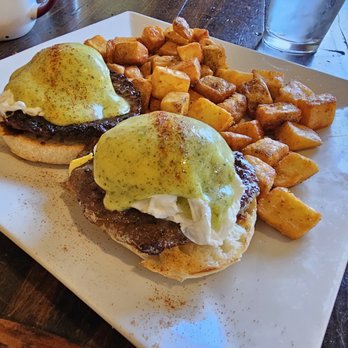 Vanilla Bean - Two Harbors - Pesto Eggs Benedict, very nice - Breakfast & Brunch Near Me - Two Harbors, Minnesota