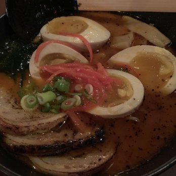 Sun and Moon - Spicy miso ramen with an extra egg: bomb. - Thai Near Me - San Francisco, California Sun and Moon - Spicy miso ramen with an extra egg: bomb. - Thai Near Me - San Francisco, California