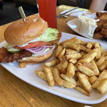 Troll's - Cod burger $19 - Fish & Chips Near Me - West Vancouver, British Columbia