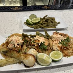 Taco Nice - 2 fish, 1 shrimp street tacos and a side of cactus