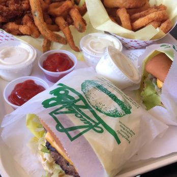 Lucky Boy - These are the regular size onion rings, fried zucchini and two regular cheeseburgers. - Fast Food Near Me - Pasadena, California Lucky Boy - These are the regular size onion rings, fried zucchini and two regular cheeseburgers. - Fast Food Near Me - Pasadena, California