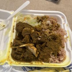 Taste of the Caribbean - Curry goat with Rice and Peas